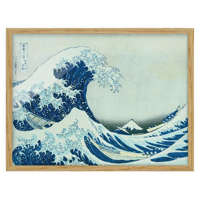 Obrazy w ramie plaża Katsushika Hokusai - Wielka fala w Kanagawie