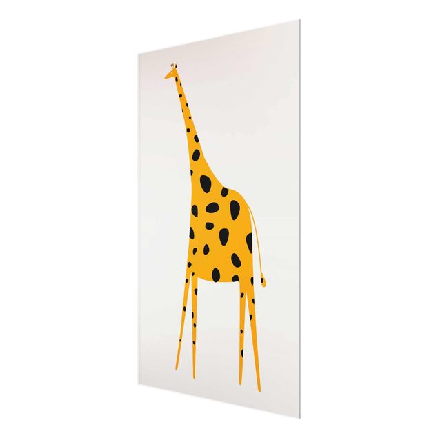Obrazy ze zwierzętami Żółta żyrafa
