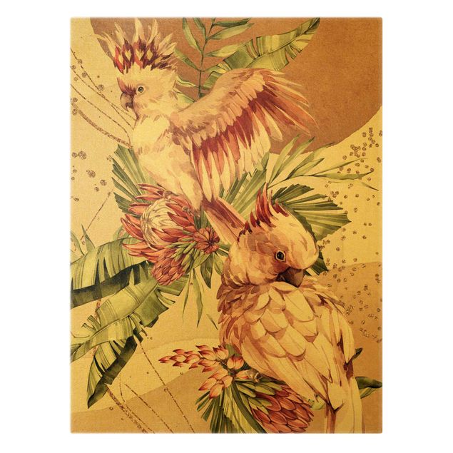 Obrazy na płótnie ptaki Ptaki tropikalne - Różowe kakadu