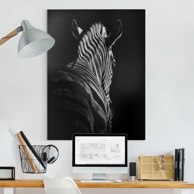 Dekoracja do kuchni Sylwetka zebry ciemnej