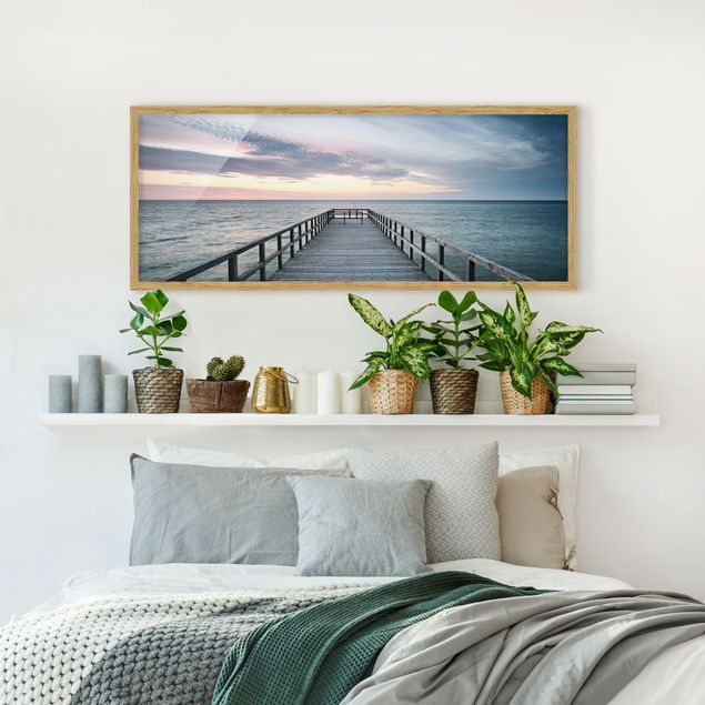 Obrazy w ramie plaża Promenada nad mostem