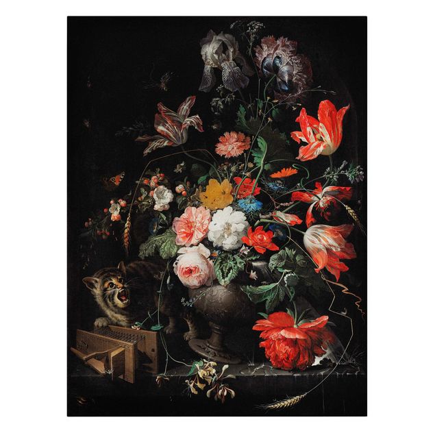 Barok obrazy Abraham Mignon - przewrócony bukiet