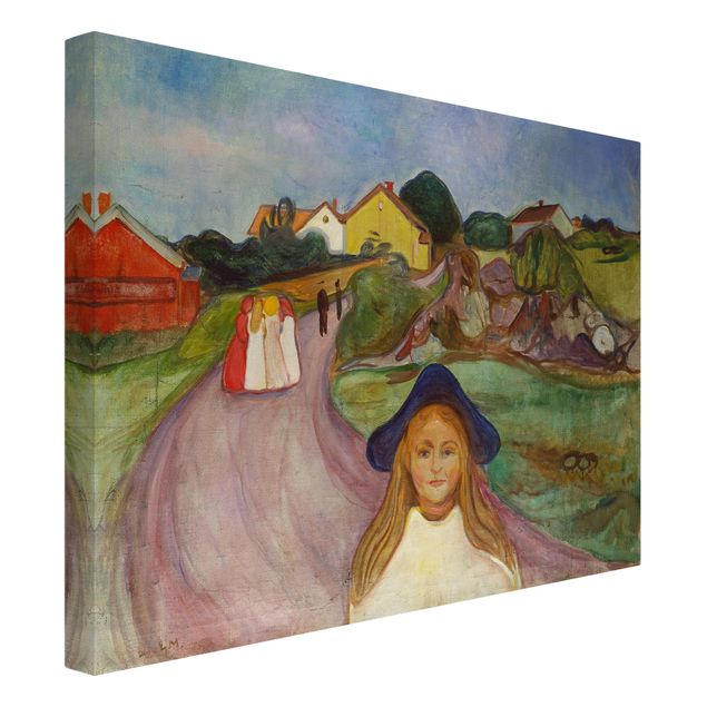 Nowoczesne obrazy Edvard Munch - ulica w Åsgårdstrand