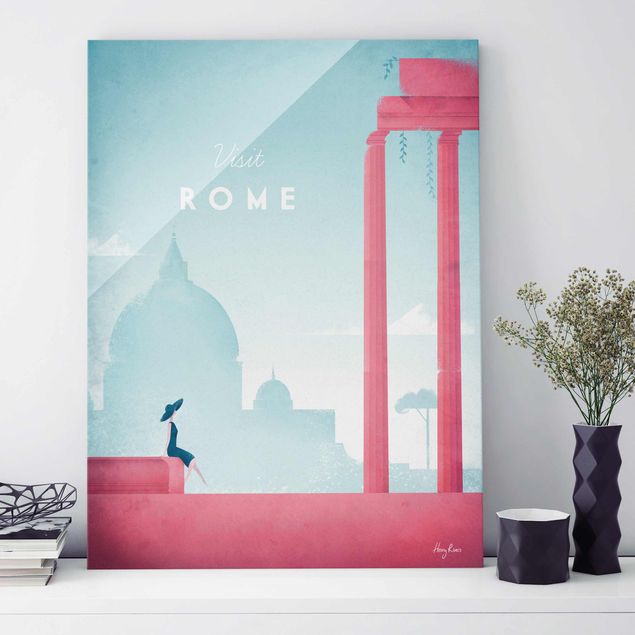 Obrazy na szkle architektura i horyzont Plakat podróżniczy - Rzym