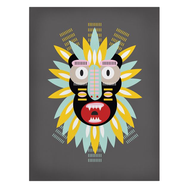 Obrazy artystów Kolaż Etno Maska - King Kong