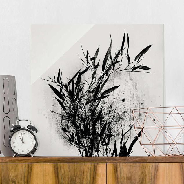 Dekoracja do kuchni Graficzny świat roślin - Czarny bambus