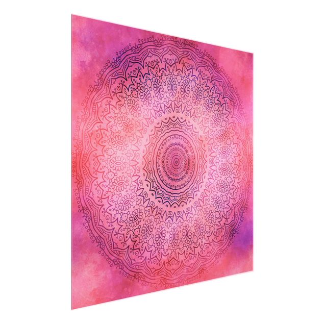 Obrazy duchowość Akwarela Mandala różowo-fioletowa
