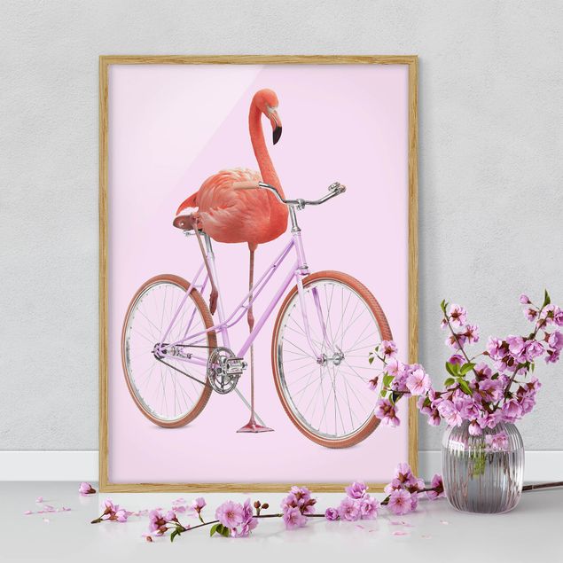 Dekoracja do kuchni Flamingo z rowerem