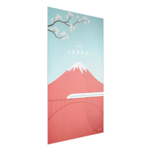 Obrazy na szkle góra Plakat podróżniczy - Japonia