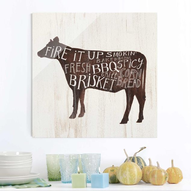 Dekoracja do kuchni Gospodarstwo BBQ - krowa