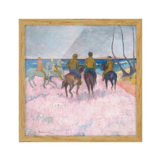 Obrazy w ramie do korytarzu Paul Gauguin - Jeździec na plaży