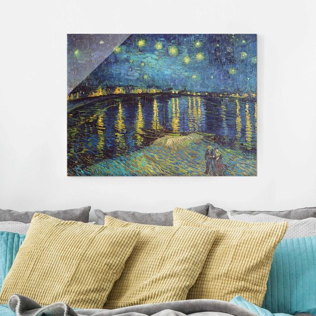 Obrazy do salonu Vincent van Gogh - Gwiaździsta noc nad Rodanem