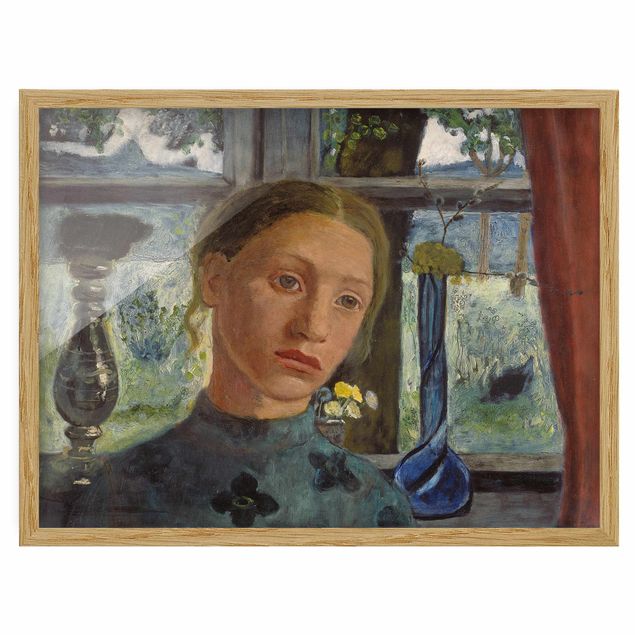 Obrazy w ramie do korytarzu Paula Modersohn-Becker - Głowa dziewczynki przed oknem