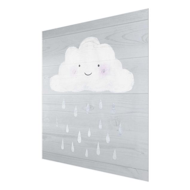 Obrazy na ścianę Chmura z kroplami srebrnego deszczu