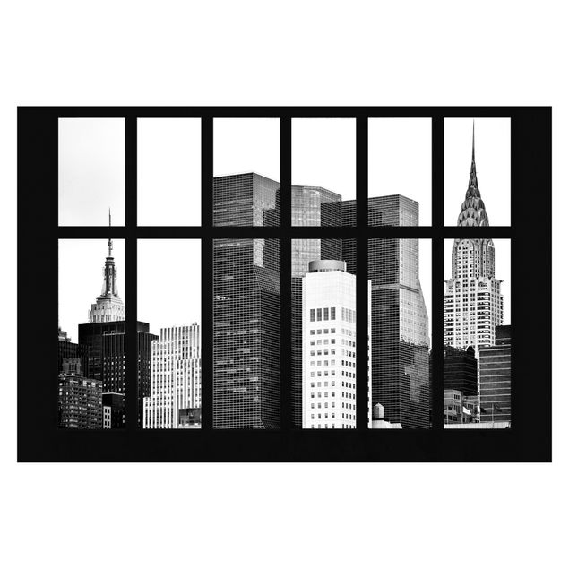 Fototapeta - Okno Manhattan Skyscraper