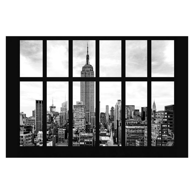 Fototapeta - Okno Nowy Jork Empire State Building
