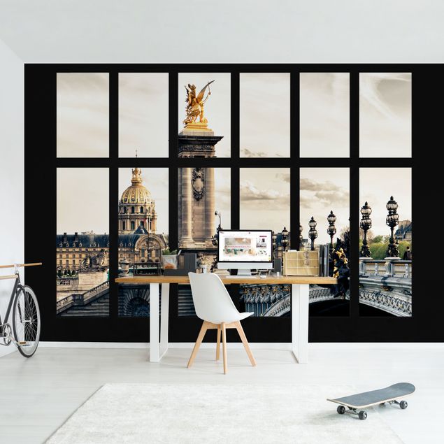 Dekoracja do kuchni Okno Pont Alexandre Paryż