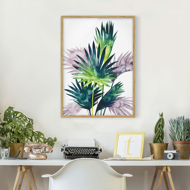 Obrazy w ramie do łazienki Egzotyczne liście - Fan Palm