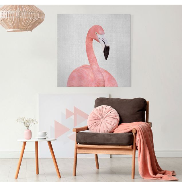 Nowoczesne obrazy do salonu Flamingo Fabian