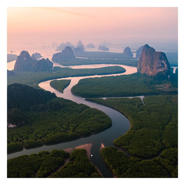 Fototapety Krajobraz rzeki w Tajlandii