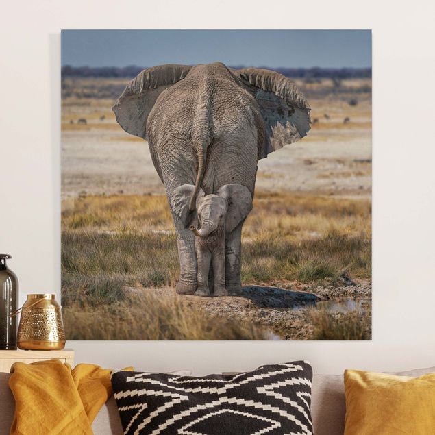 Obrazy do salonu nowoczesne Bezczelny słoń