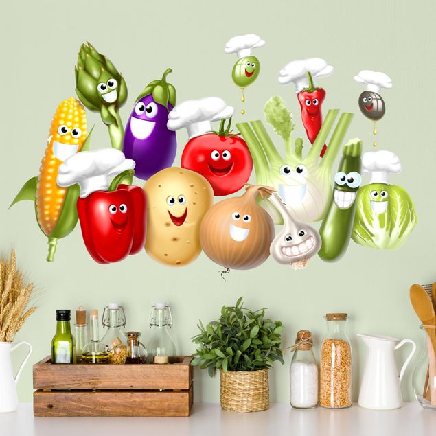 Naklejka na ścianę - Warzywa frechowe