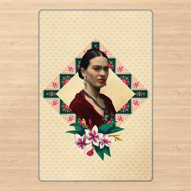 dywany w kwiaty Frida Kahlo - Flowers And Geometry