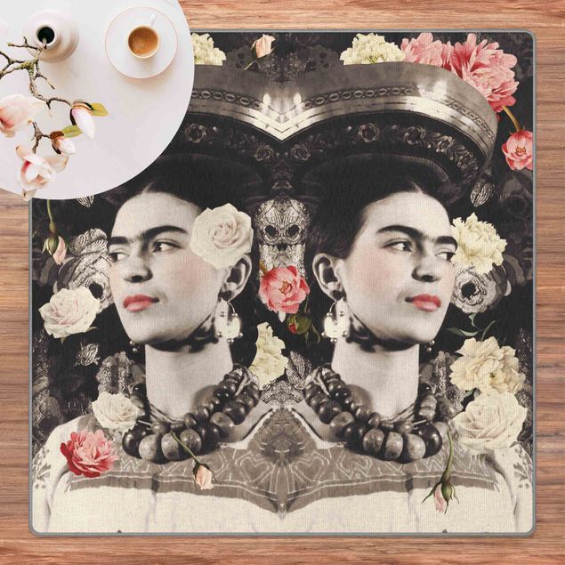 vintage dywan Frida Kahlo - Flower Flood