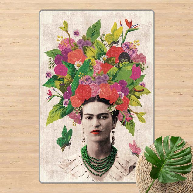 dywan w kwiaty Frida Kahlo - Flower Portrait