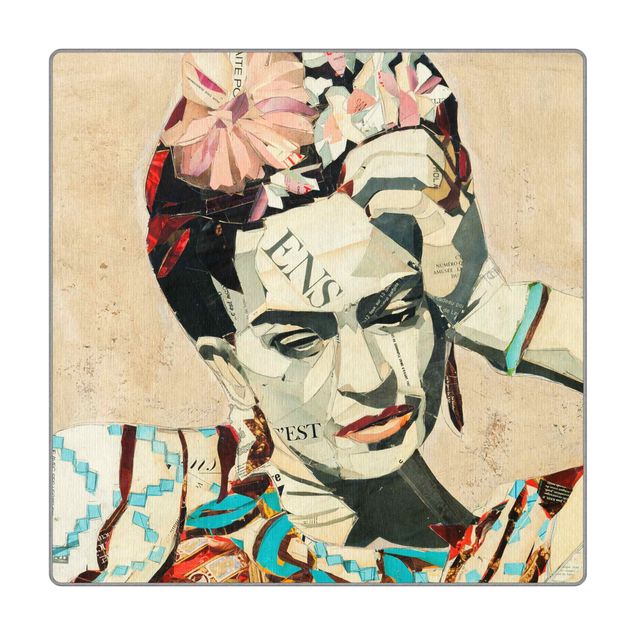 dywan tkany na płasko Frida Kahlo - Collage No.1