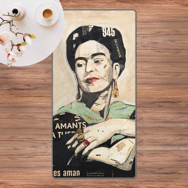 dywan kremowy Frida Kahlo - Collage No.4