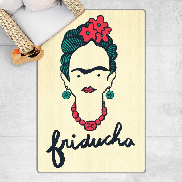dywan beżowy Frida Kahlo - Friducha