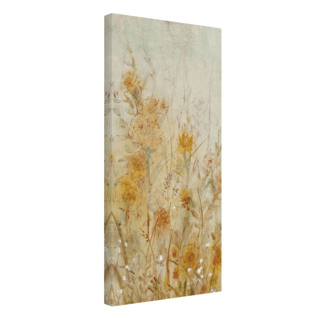 Obrazy drukowane na płótnie Łąka żółtych dzikich kwiatów