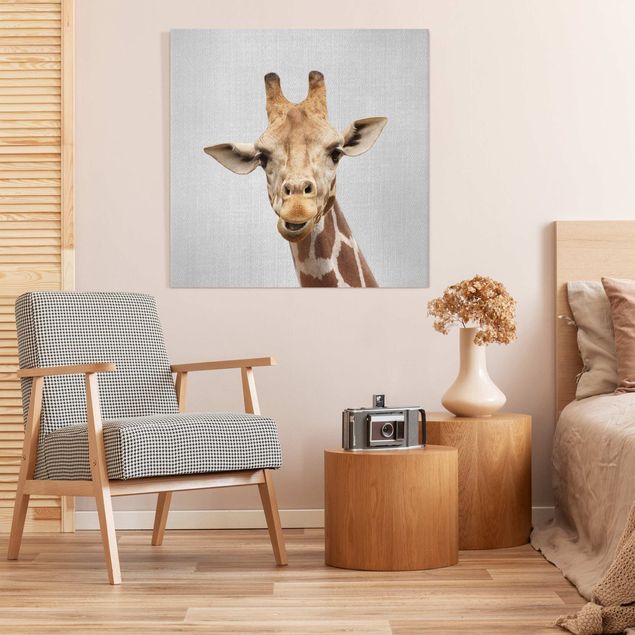 Obrazy do salonu nowoczesne Giraffe Gundel