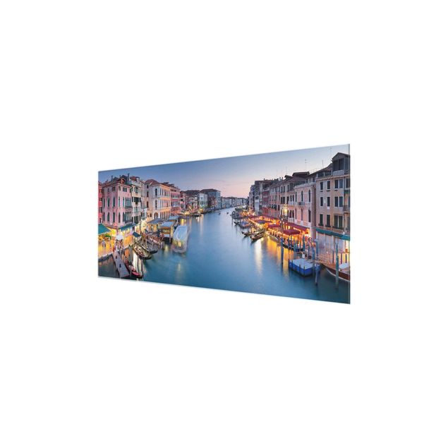 Obrazy na szkle panorama Wieczorna atmosfera na Wielkim Kanale w Wenecji