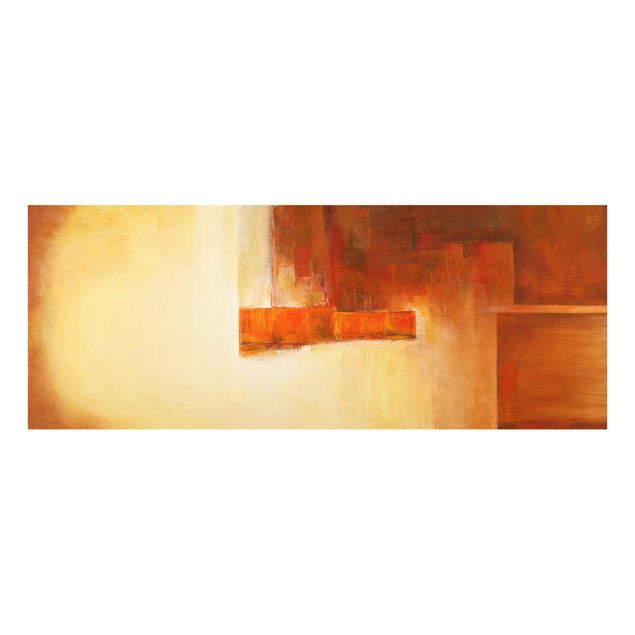 Abstrakcja obraz Petra Schuessler - Pomarańczowo-brązowa równowaga
