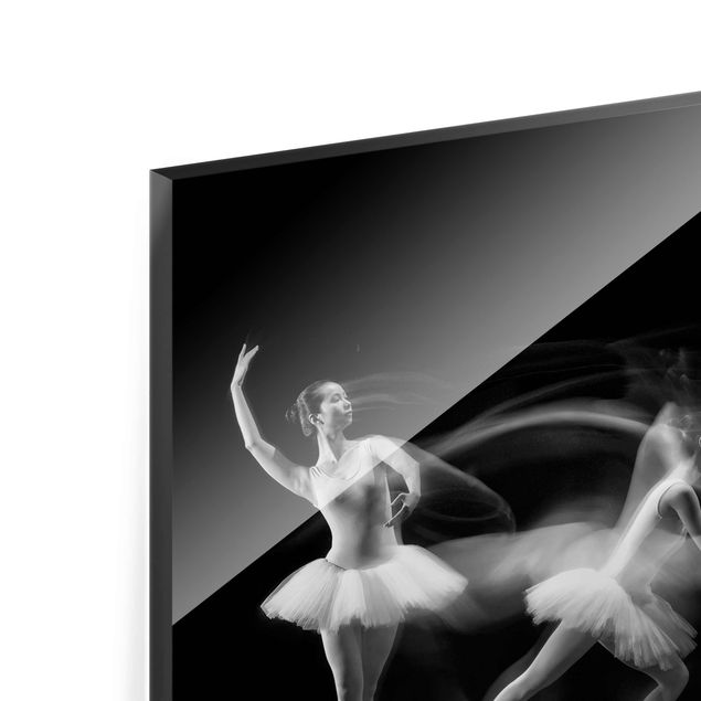 Obrazy na szkle czarno białe Ballerina Art Wave