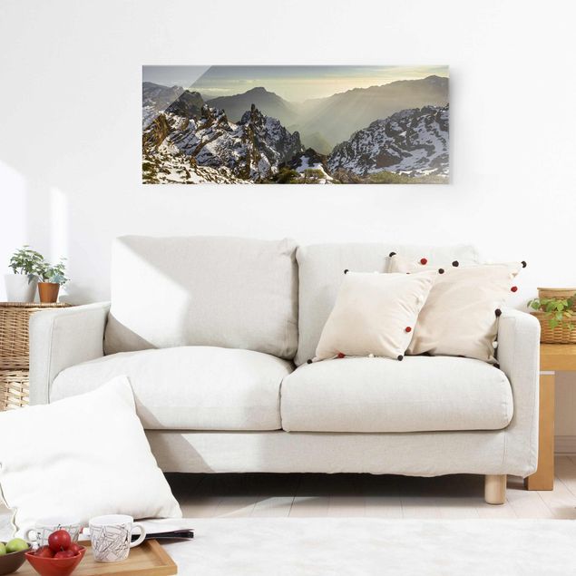 Obrazy na szkle panorama Góry w La Palma