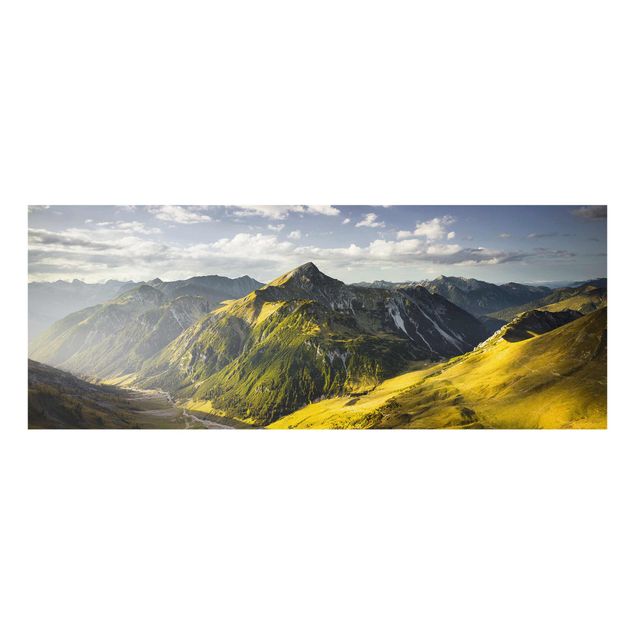 Obrazy do salonu nowoczesne Góry i dolina w Alpach Lechtalskich w Tyrolu