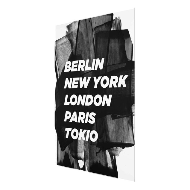 Obrazy na szkle portret Berlin Nowy Jork Londyn