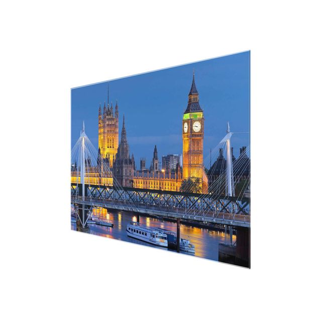 Obrazy do salonu Big Ben i Pałac Westminsterski w Londynie nocą