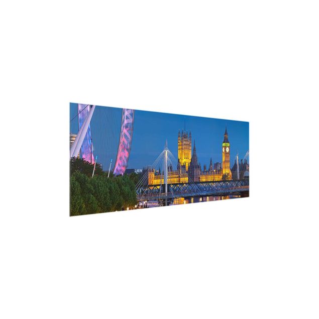 Obrazy Londyn Big Ben i Pałac Westminsterski w Londynie nocą