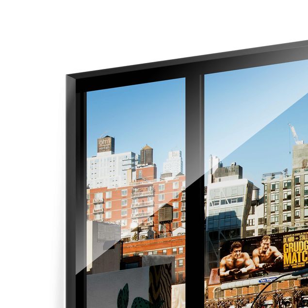 Nowoczesne obrazy Widok z okna na ulicę w Nowym Jorku