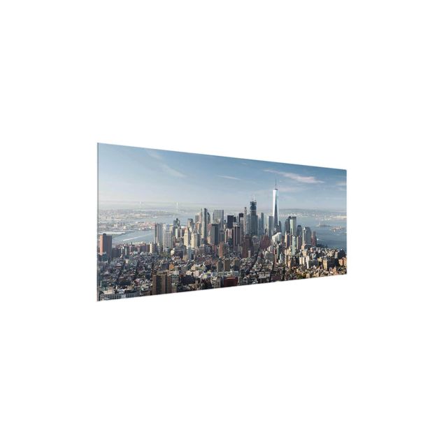 Obrazy na szkle panorama Widok z Empire State Building