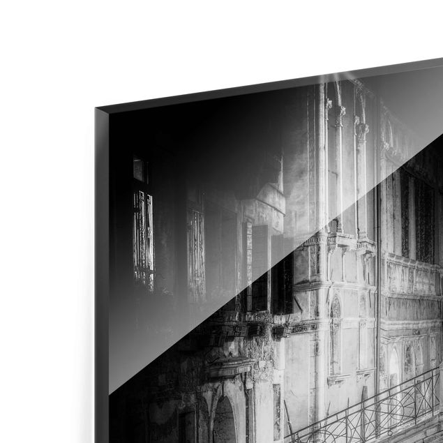 Obrazy na szkle czarno białe Most Wenecki