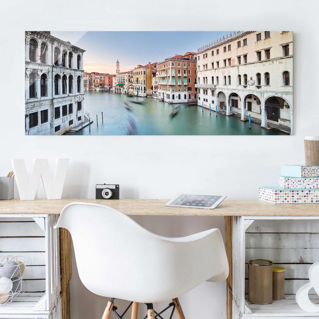 Obrazy na szkle architektura i horyzont Canale Grande Widok z mostu Rialto Wenecja