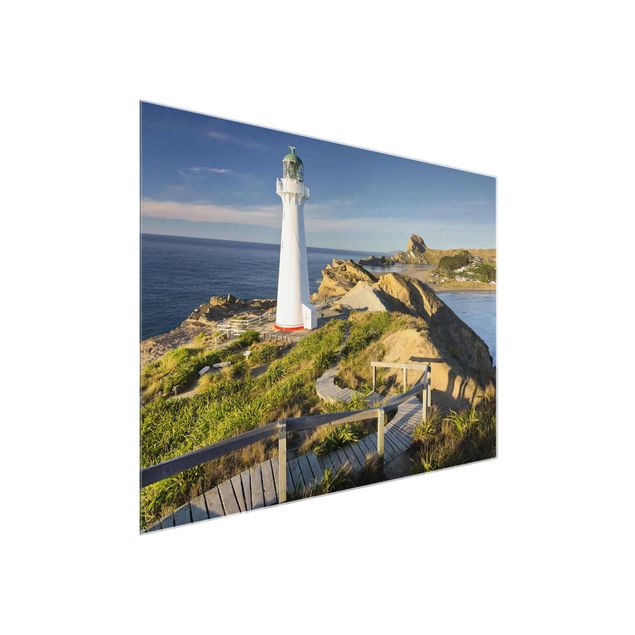 Obrazy na szkle krajobraz Latarnia morska Castle Point Nowa Zelandia