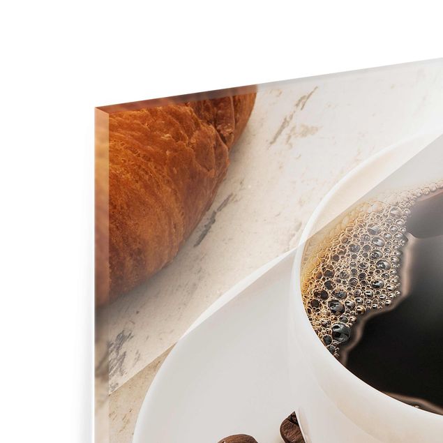 Obraz na szkle - Filiżanka kawy z ziarnami kawy