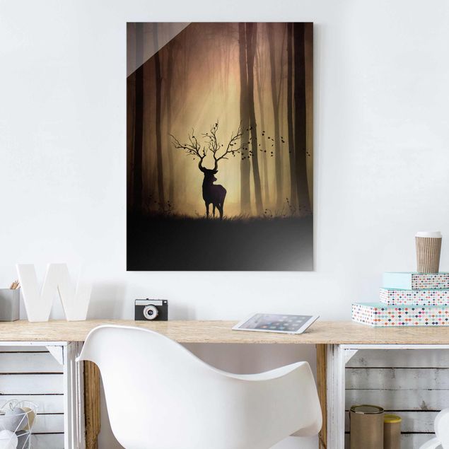 Obrazy na szkle portret Władca lasu