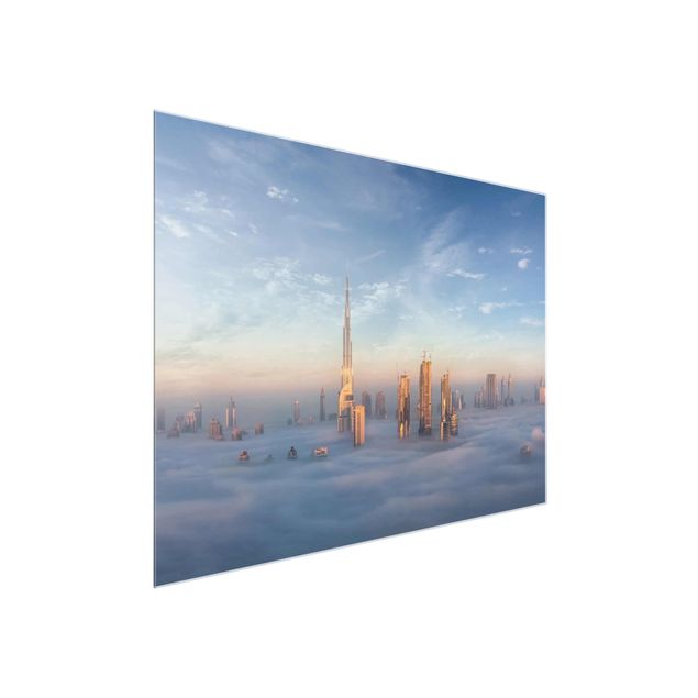 Obrazy na szkle poziomy Dubaj ponad chmurami